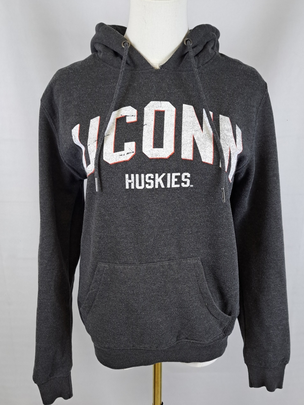 UCONN Huskies Basketball Charcoal Gray Collegiate Game Day Hoodie Unisex Size S